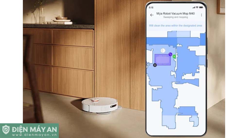 Robot hút bụi lau nhà Xiaomi Mijia M40 D110CN 2025 - Bản Nội Địa